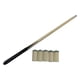 thumbnail image 2 of Varilla de billar de madera para niños, goma suave, protección de cola, punta de taco antiexplosión, barra de billar, accesorio profesional ligero 50 centímetros, 2 of 5