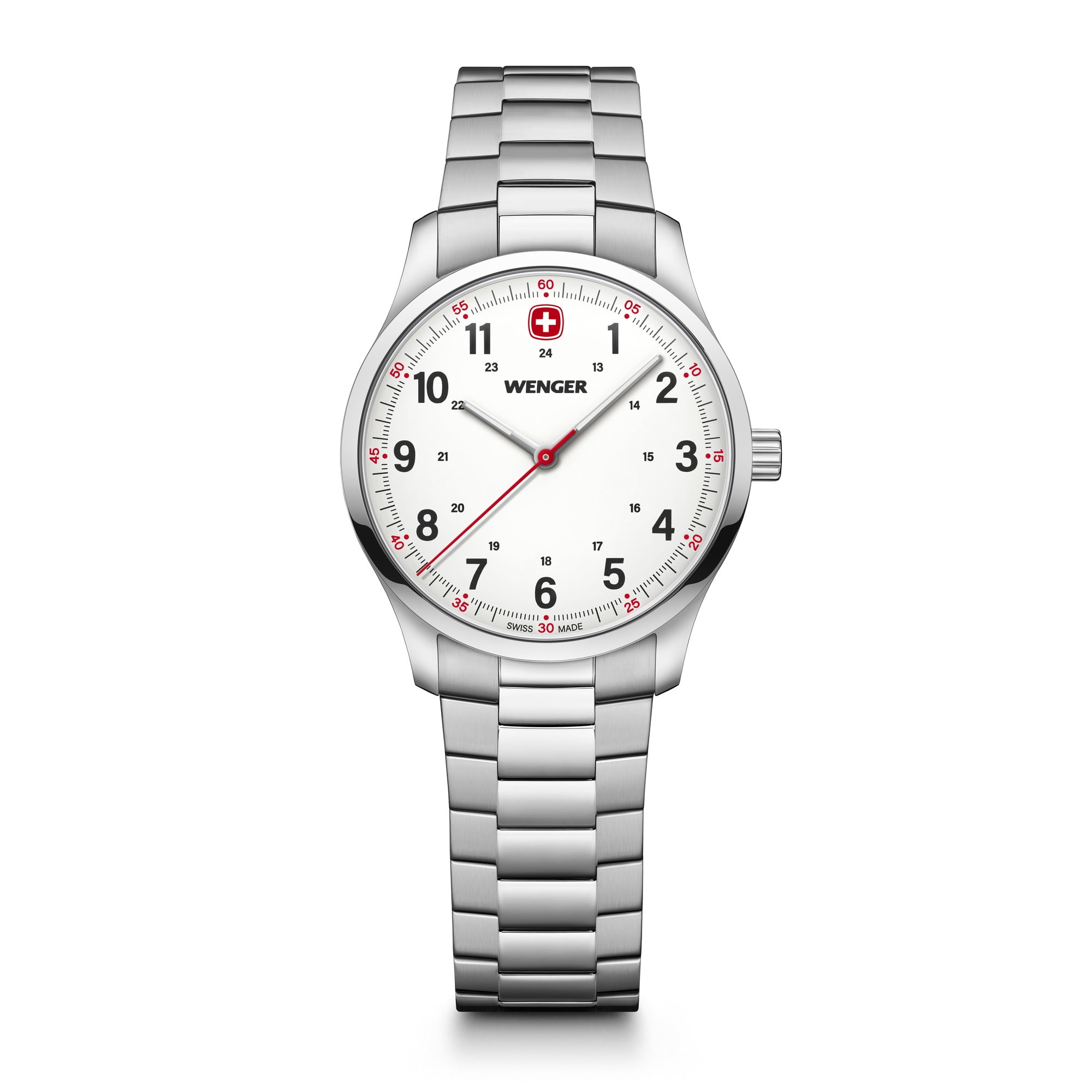 Reloj City Sport 34 Mm Correa Acero Wenger