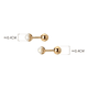 thumbnail image 2 of Aros 18 Kilates (18k) Para Bebe Atornillados #10, 2 of 3