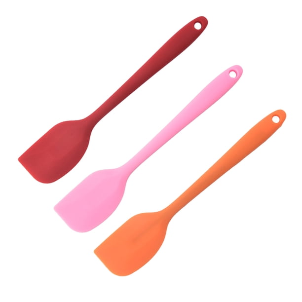 Espátulas de silicona de una sola pieza, resistentes al calor, de goma pequeña, para mezclar, cocinar y hornear (paquete de 3)