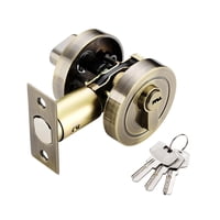 Bothyi - Cerradura De Puerta Con Pestillo De Seguridad Cerradura De Puerta Invisible Contemporánea Cerradura De Puerta De Un Solo Cilindro Bronce