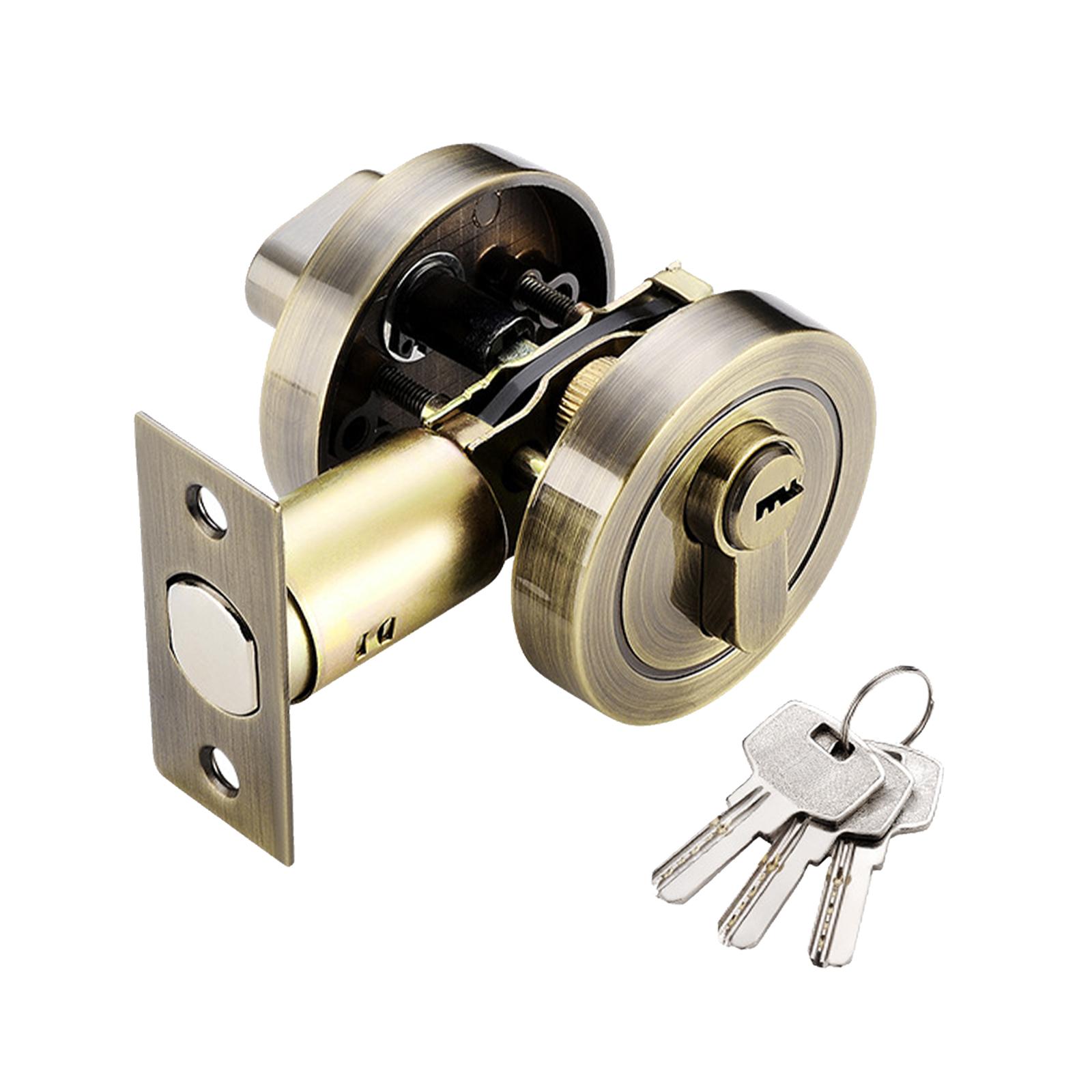 Bothyi - Cerradura De Puerta Con Pestillo De Seguridad Cerradura De Puerta Invisible Contemporánea Cerradura De Puerta De Un Solo Cilindro Bronce