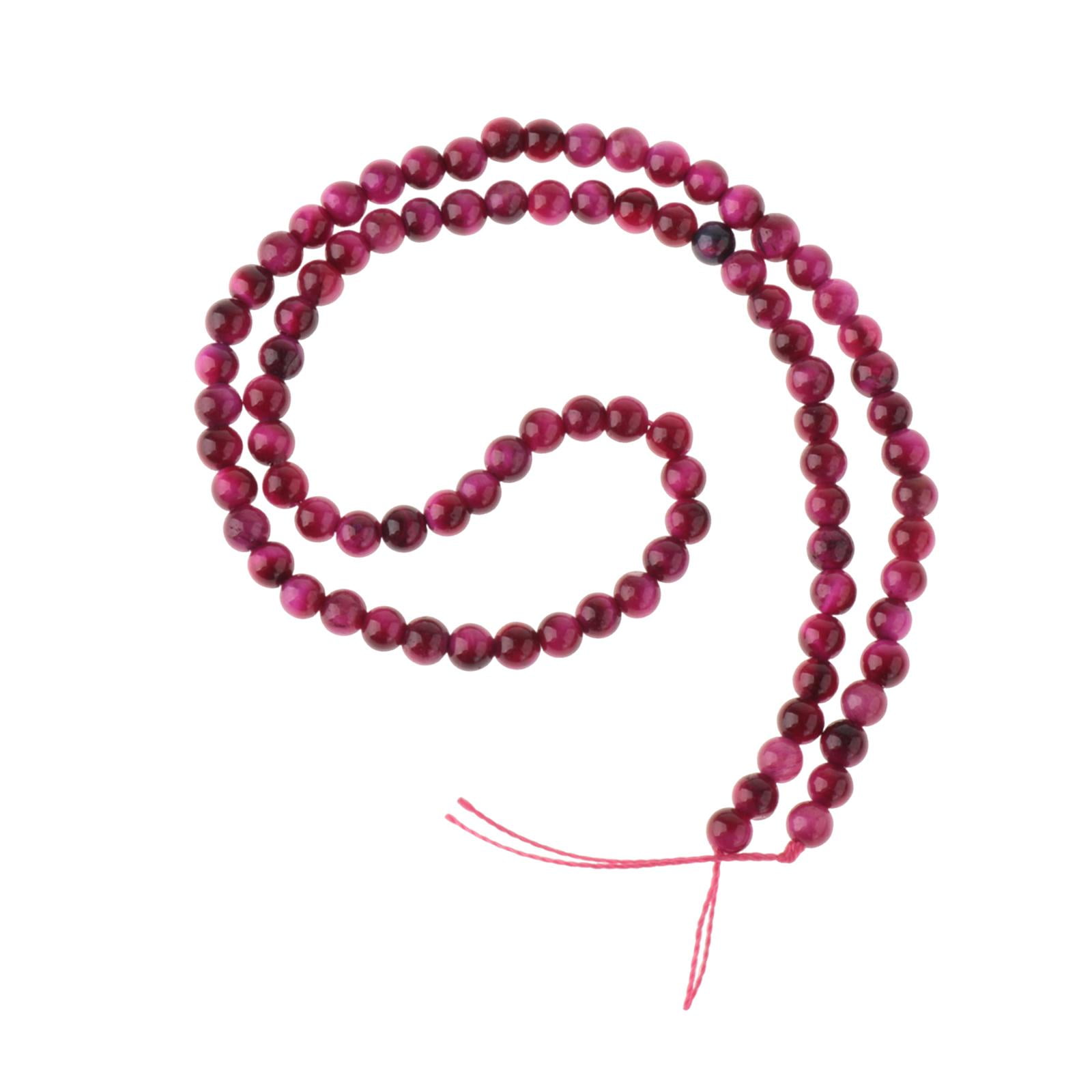 Bothyi - Cuentas Redondas De Piedra Premium, Delicadas, Duraderas, Prácticas Para Hacer Joyas, 4 Mm, Color Rosa, 90 Cuentas