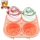 thumbnail image 1 of Bandejas de cubitos de hielo grandes de 2,4 pulgadas con forma de rosa, molde redondo de silicona FDA, sin BPA, para congelador con tapa, molde para hacer bolas de hielo, para whisky, cócteles y jugo, 1 of 7