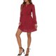 thumbnail image 4 of INSPIRE CHIC Vestido de Mujer Regreso a Clases Estrella Dorada Cuello en V Manga Larga Fiesta Acampanado Línea A Talla L Rojo Oscuro-Estrellas, 4 of 6