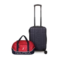 Nautica - Pack Maleta Cabina S (10 Kg) Amsterdam Azul + Bolso S Mannar Rojo