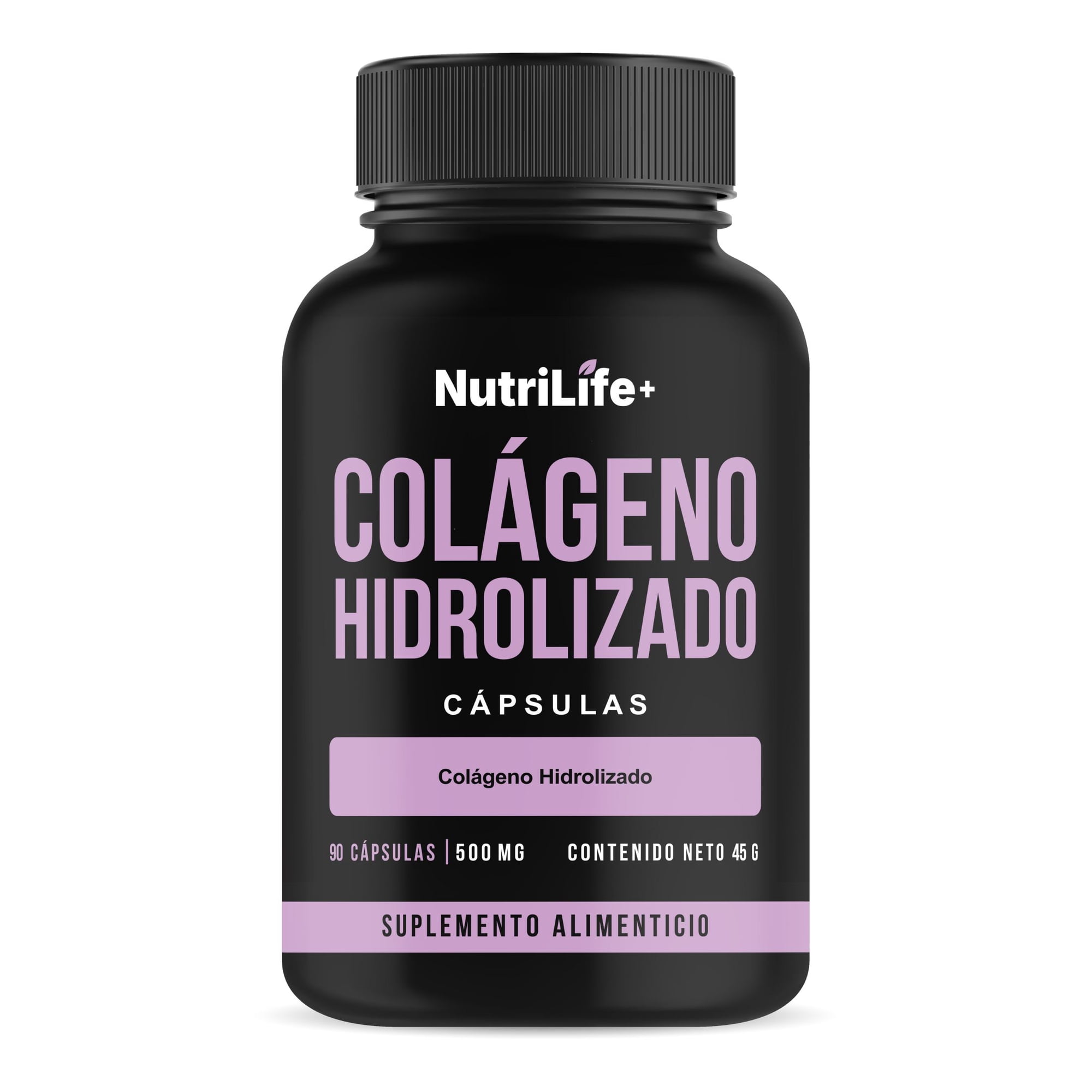 Colágeno Hidrolizado 90 Capsulas 500mg Nutrilife+ Bienestar Sin Sabor