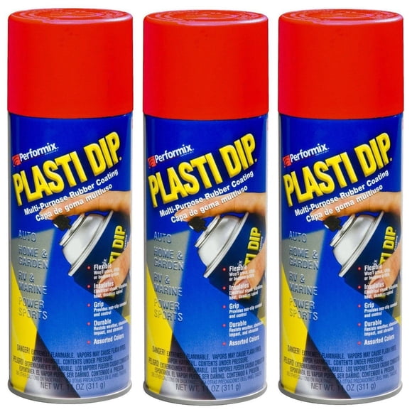Aerosol Plasti Dip Performix 11201 con revestimiento de goma, 325 ml, rojo