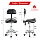 thumbnail image 1 of Saddle Stool with Back Support, Rolling Stools with Foot Rest, Ergonomic Adjustable Stool with Wheels, Backrest Adjustable Height & Angle for Salon Spa Tattoo Massage Swivel Stool Chair.(N753P243053B), 1 of 3
