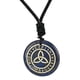 thumbnail image 4 of Collar Triquetra De Forma Redonda Con Cadena De Cuerda Collar De Runas Para Mujeres Ni?as Azul Oscuro, 4 of 5
