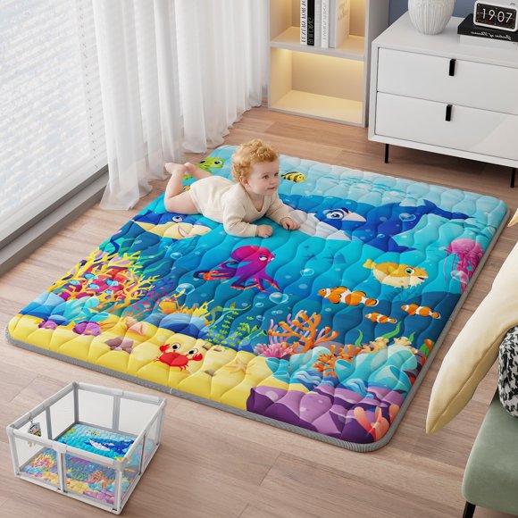 Alfombra de Juego YJORIX 180x150 cm Impermeable y Suave para Bebé