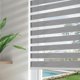 thumbnail image 1 of Cortinas Zebra Joydeco sin cordón gris 100% poliéster 56x190 cm, 1 of 8