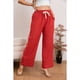 thumbnail image 3 of Pantalón Mujer Casual Recto Algodón Tipo Lino Tiro Alto 7003, 3 of 3