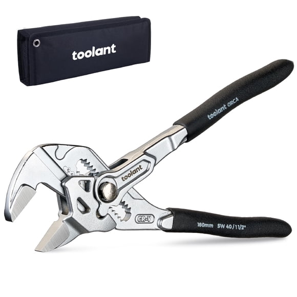 Llave de pinza toolant de 7" cromada CR-V antióxido con agarre