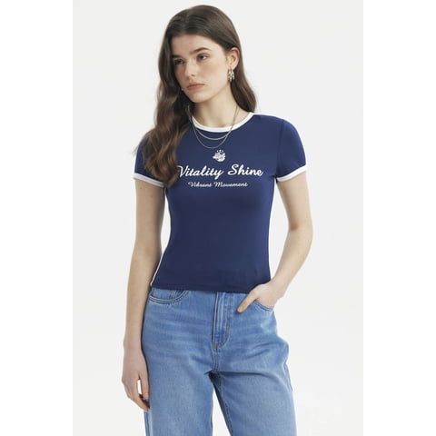 Fashionspark - Polera Mujer Ajustado Azul - Ll