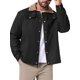 thumbnail image 5 of INSPIRE CHIC Chaqueta de Invierno para Hombre con Cuello, Botones Frontales, Forro de Felpa, Bolsillos, Chaqueta de Camionero S Negro, 5 of 6