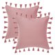 thumbnail image 1 of REGALWOVEN Paquete de 2 fundas de cojín decorativas de terciopelo suave sólido con borlas para sofá, dormitorio, sofá, morado 18" x 18", 1 of 6