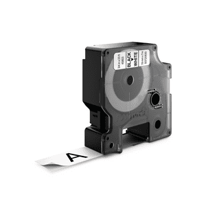 Cinta D1 Dymo 19Mmx7M Negro/Blanco