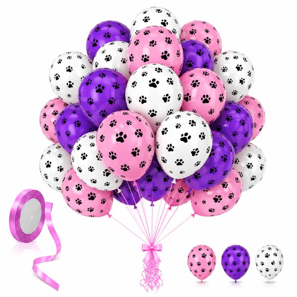 Globos VISION E.D. 30 cm con huella de pata – 30 unidades