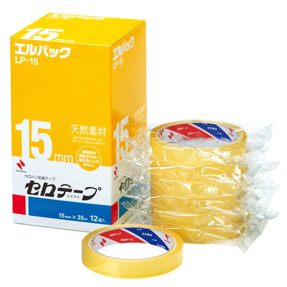 Cinta de celofán NICHIBAN 15 mm x 35 m - 12 rollos