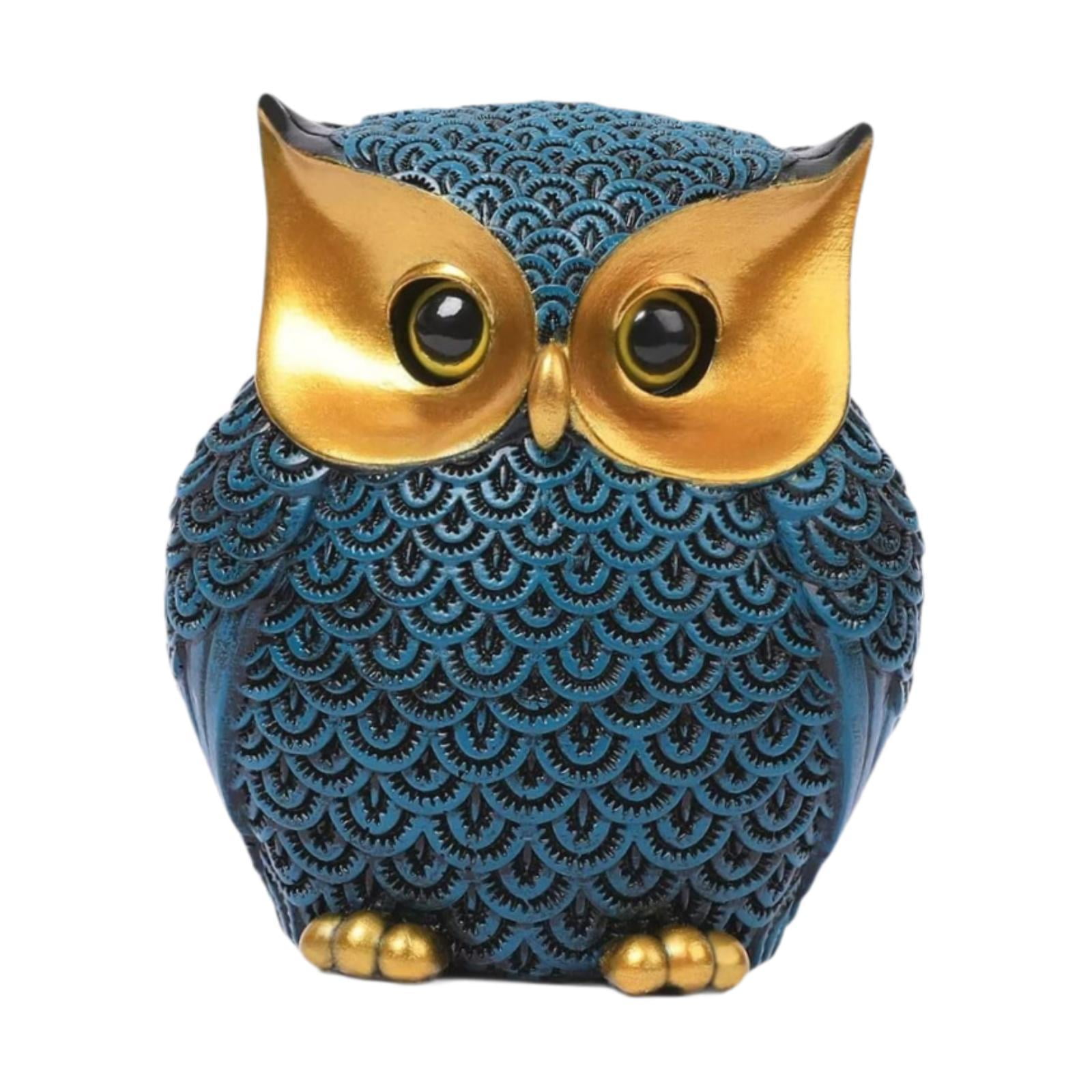 Magideal - Estatua De Búho Decorativa, Figura De Búho, Bonito Regalo Para Amantes De Las Aves, Adorno, Escultura De Animal, Acentos Para Dormitorio, Mesa, Escrit