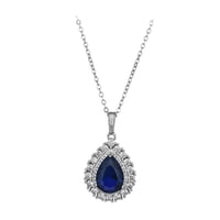 Magideal - Collar Con Colgante De Gota Para Mujer, Joyería Novedosa, Collar De Compromiso Azul