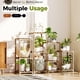 thumbnail image 2 of Juego de 4 soportes para plantas Bamworld, madera alta mejorada, para interiores y exteriores, 2 of 7