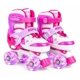 thumbnail image 1 of Patines 4 Ruedas Led Rupu Niñas Ajustable Sirena Aquapink, 1 of 4