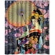 thumbnail image 1 of Cortina de ducha psicodélica con diseño de geisha japonesa y ganchos, tamaño 60 x 72 pulgadas, 1 of 3