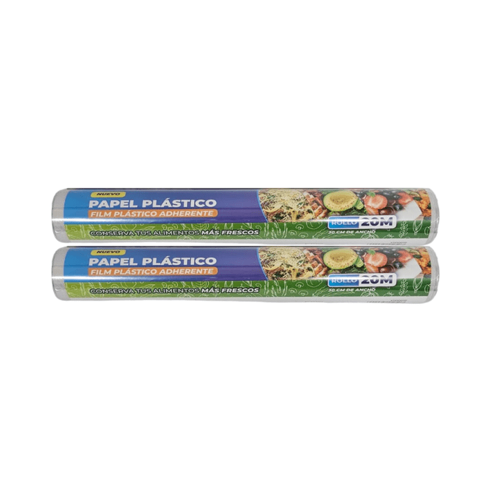Pack 2 Film Plastico Aileda 20m X 30cm Adherente Cocina