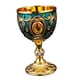 thumbnail image 5 of Copa Medieval Vintage Hecha A Mano Grabada Boda Novedad Decoración Azul, 5 of 5