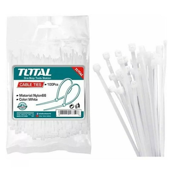 Brida Amarra Abrazadera Plástica 100 X 2.5mm Pack 100 Unds