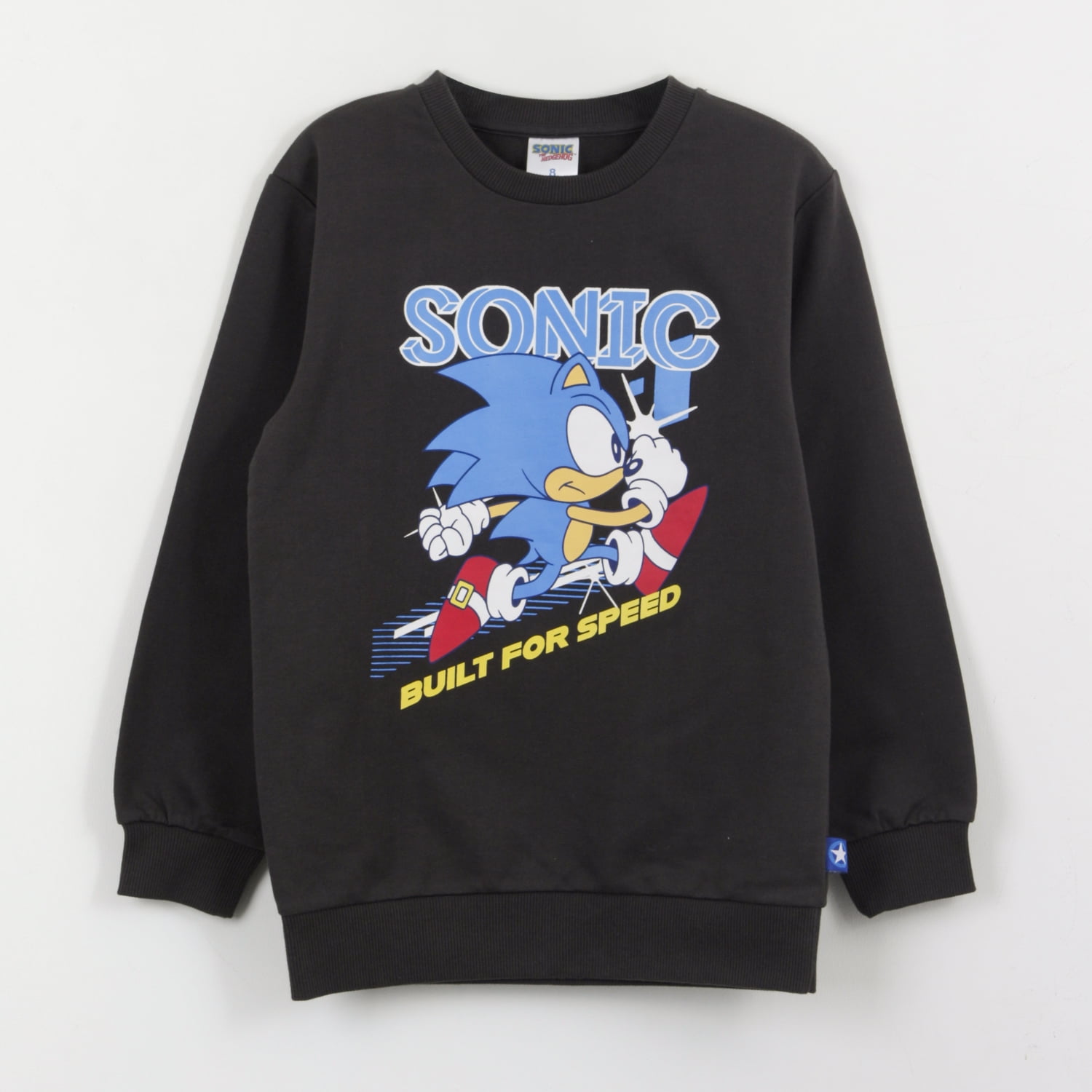 Polerón Cerrado Niño Gris Personaje Sonic