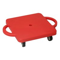 Magideal - Tablero De Scooter Con Manijas De La Plaza De Coordinación De Scooter Con Ruedas Para Niños Educación Física Para El Patio Trasero Del Gimnasio Inicio Rojo
