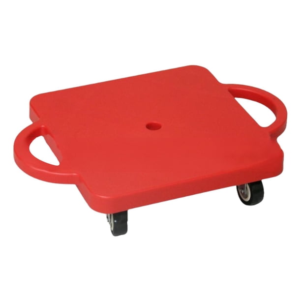 Tablero de scooter con manijas de la plaza de coordinación de scooter con ruedas para niños Educación física para el patio trasero del gimnasio Inicio Rojo
