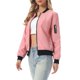 thumbnail image 4 of INSPIRE CHIC Chaqueta de Mujer Casual con Cremallera Chaqueta Bomber Cortavientos con Bolsillos S Rosa Rosa, 4 of 6