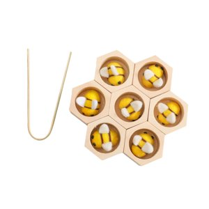 Bothyi - Pinza De Madera Para Colmena, Juego De Combinación De Abejas Con Colmenas Para Niñas, Regalos Para Niños, Color Amarillo