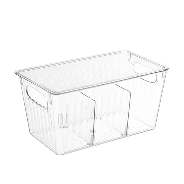 Contenedor de almacenamiento de alimentos, organizador para frigorífico, contenedor de almacenamiento transparente de gran capacidad, organizador para 8103