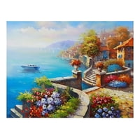 Genérico - Cuadro Pared Decorativo Balcones Paisaje Mediterráneo Jhn