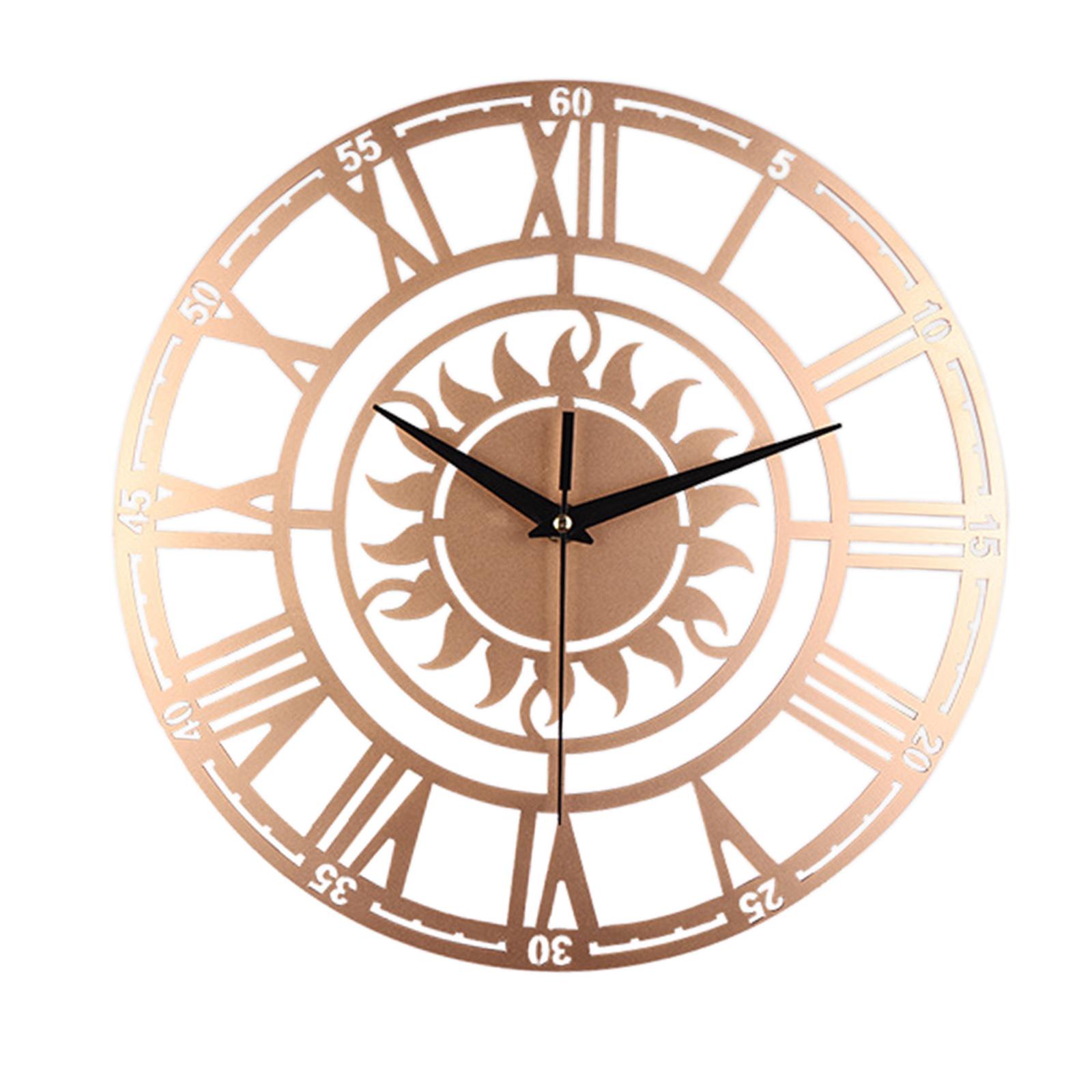 Bothyi - Reloj De Pared Estilo Retro Con Pilas Para Oficina Comedor Dormitorio Dorado