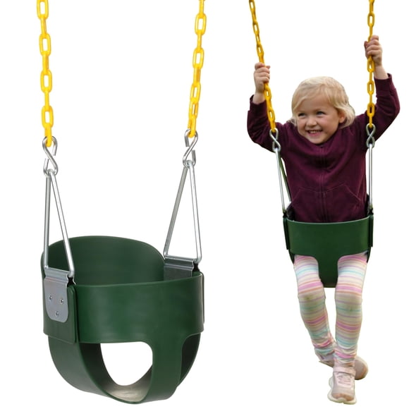 Columpio Eastern Jungle Gym, resistente, con respaldo alto, verde