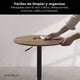 thumbnail image 5 of Pack 2 Mesas Bar Lorven Altura Ajustable Diámetro 60cm Comedor Madera Oscura, 5 of 8