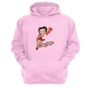 Genérico - Polerón Canguro Betty Boop Rosa Talla S Unisex