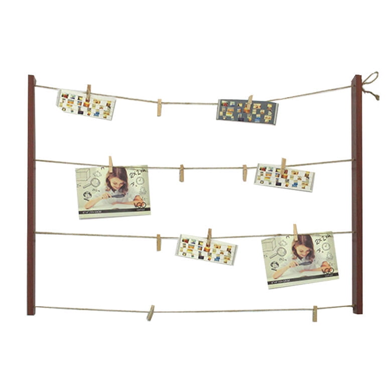 Vgo - Listones De Madera Con Sogas Y Pinzas