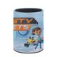 thumbnail image 3 of Rusty Rivets-theme Cylinder Pen Holder Pencil Organizer with Flannel Lining PVC Leather Material Cardboard Base for study work 10*8CM, 3 of 6