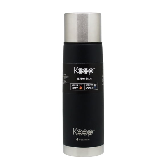 Termo Bala 0.5L Rubber Keep Negro