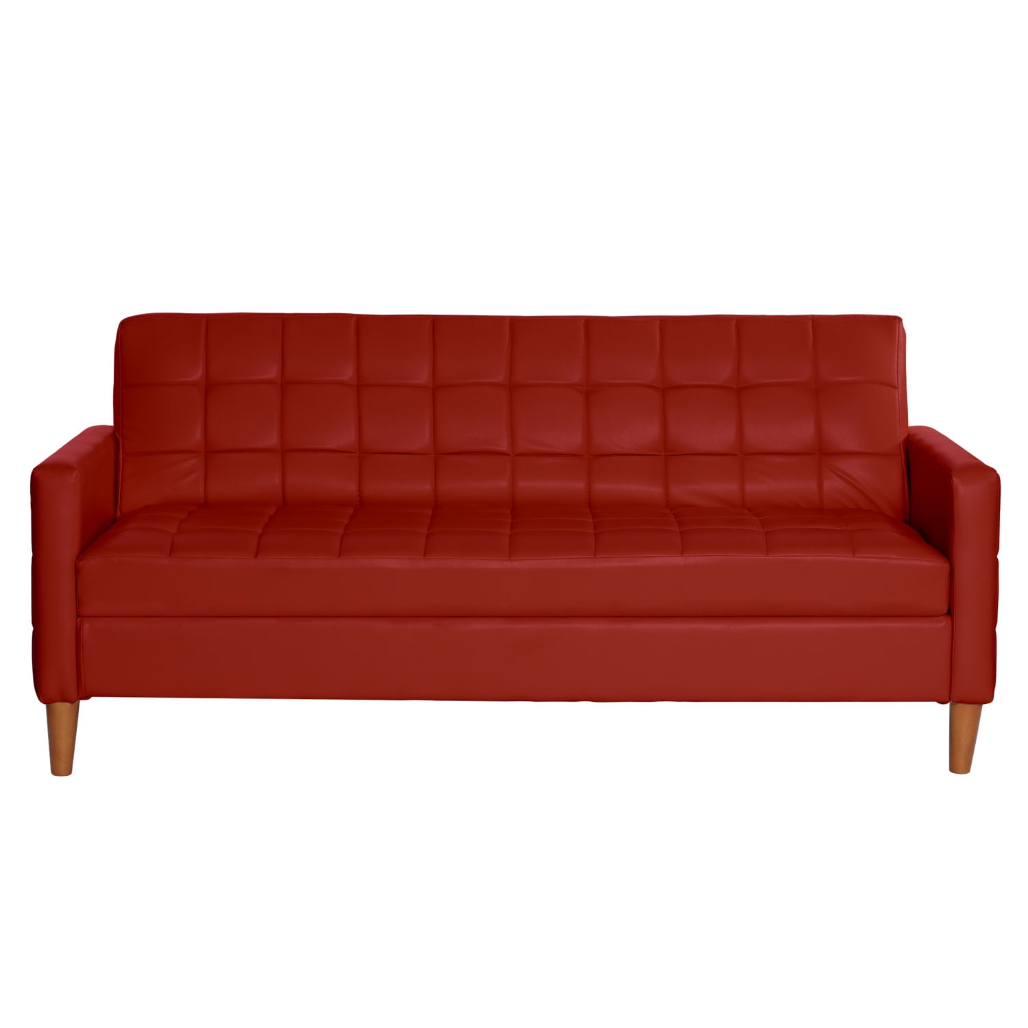 Latam Home - Futón Sofá Cama Genova Pu Rojo