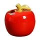 thumbnail image 2 of Jarrón De Cerámica Con Forma De Fruta Organizador De Chimenea Para Oficina Florero De Propagación Manzana Roja, 2 of 5