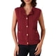 thumbnail image 1 of INSPIRE CHIC Chaleco de Suéter de Punto para Mujeres con Botones Camisetas sin Mangas Suéteres Casuales Cárdigans con Bolsillos M Rojo Vino, 1 of 6