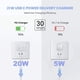 thumbnail image 3 of Cargador y cable Vagavo USB C de 20 W para iPhone 16 15, paquete de 3 m, 3 of 7
